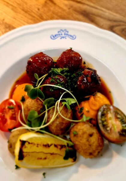 Arancinibollar med rostad potatis